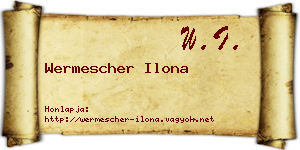 Wermescher Ilona névjegykártya